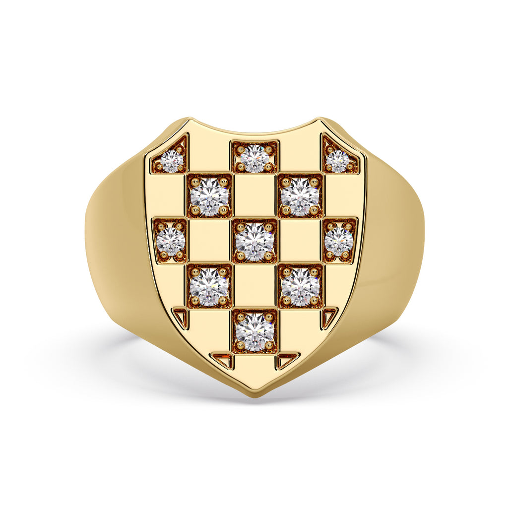Men's Diamond GRB signet ring image 3