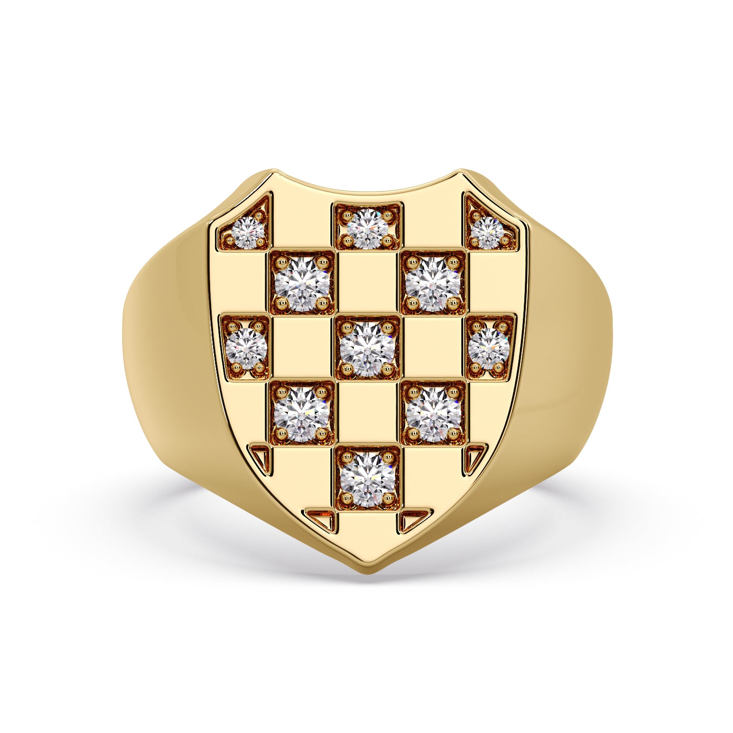 Men's Diamond GRB signet ring image 3