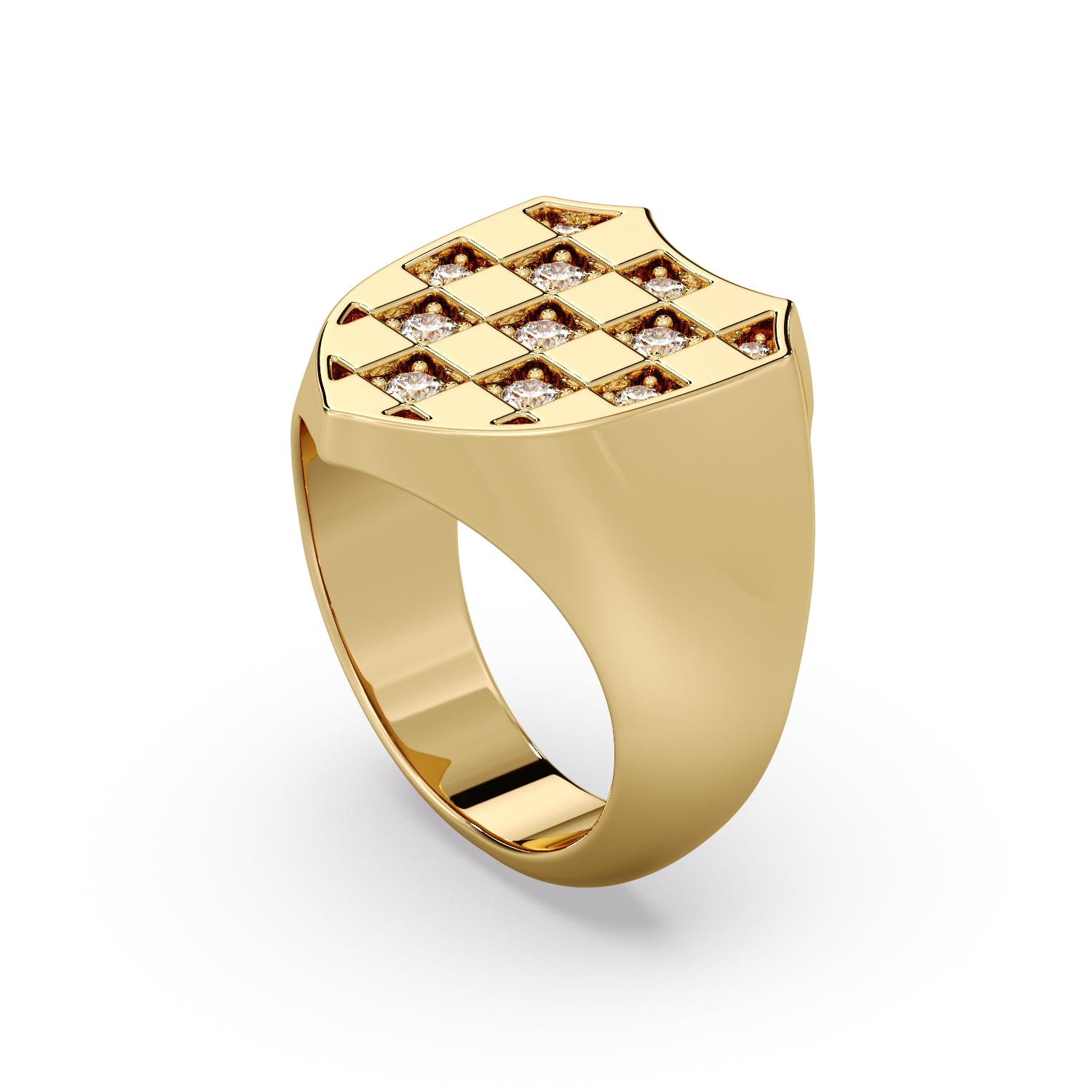 Men's Diamond GRB signet ring image 1