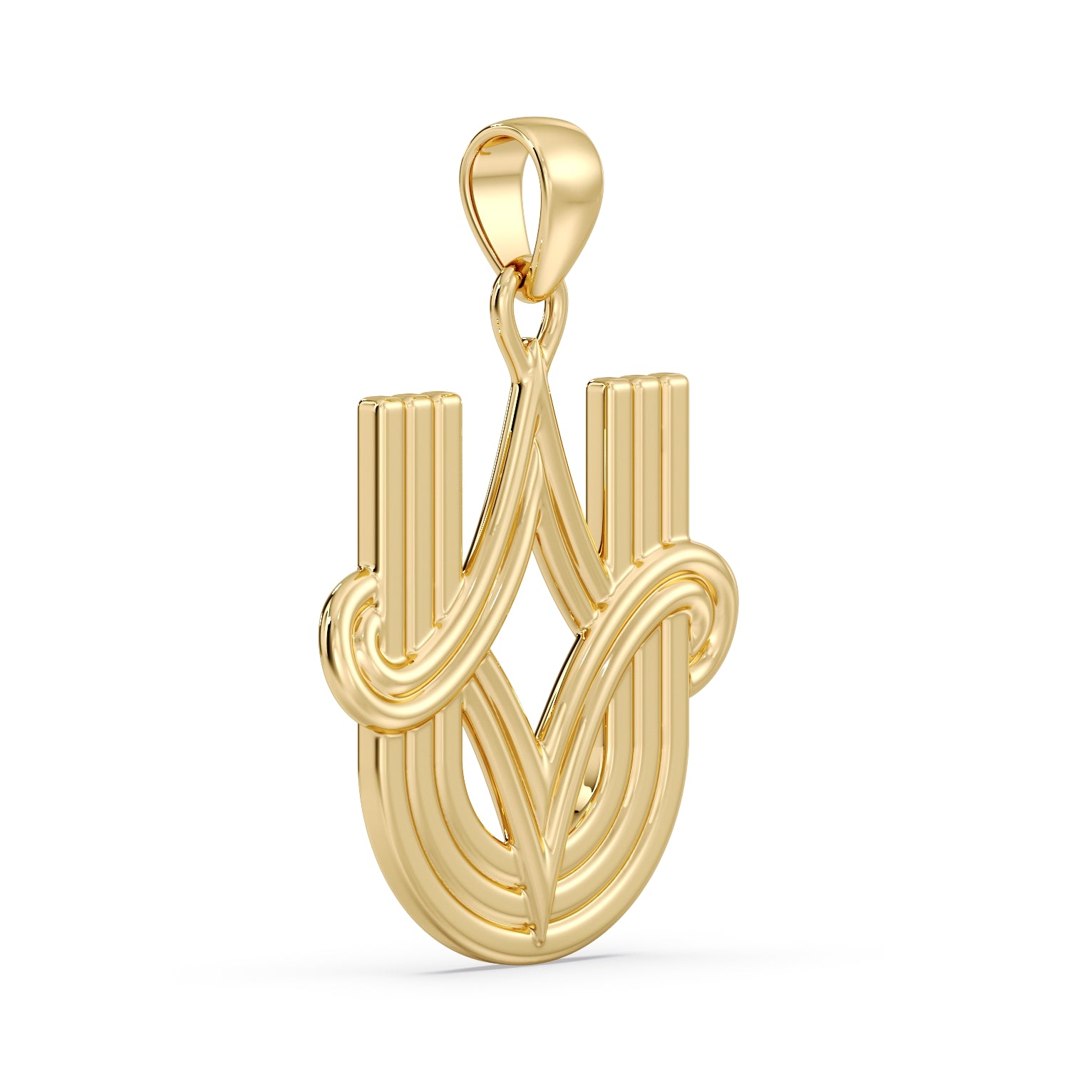 9ct Gold Youth U Pendant image 2