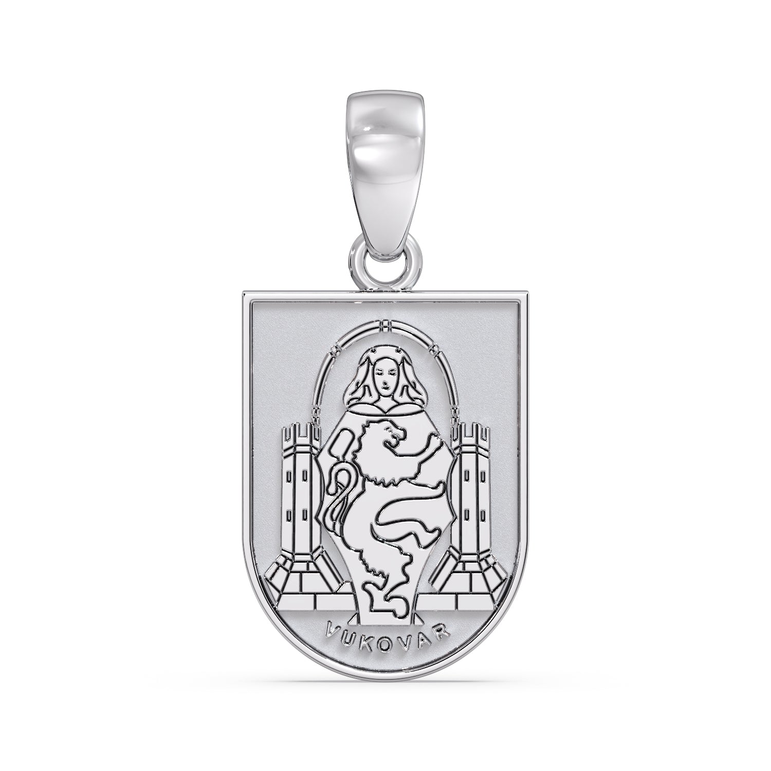 Vukovar GRB Pendant - White Gold