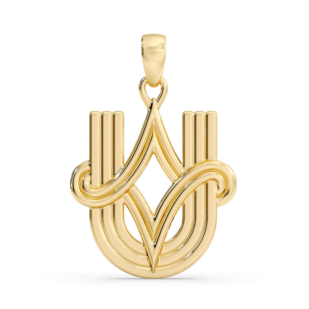 9ct Gold Youth U Pendant image 1