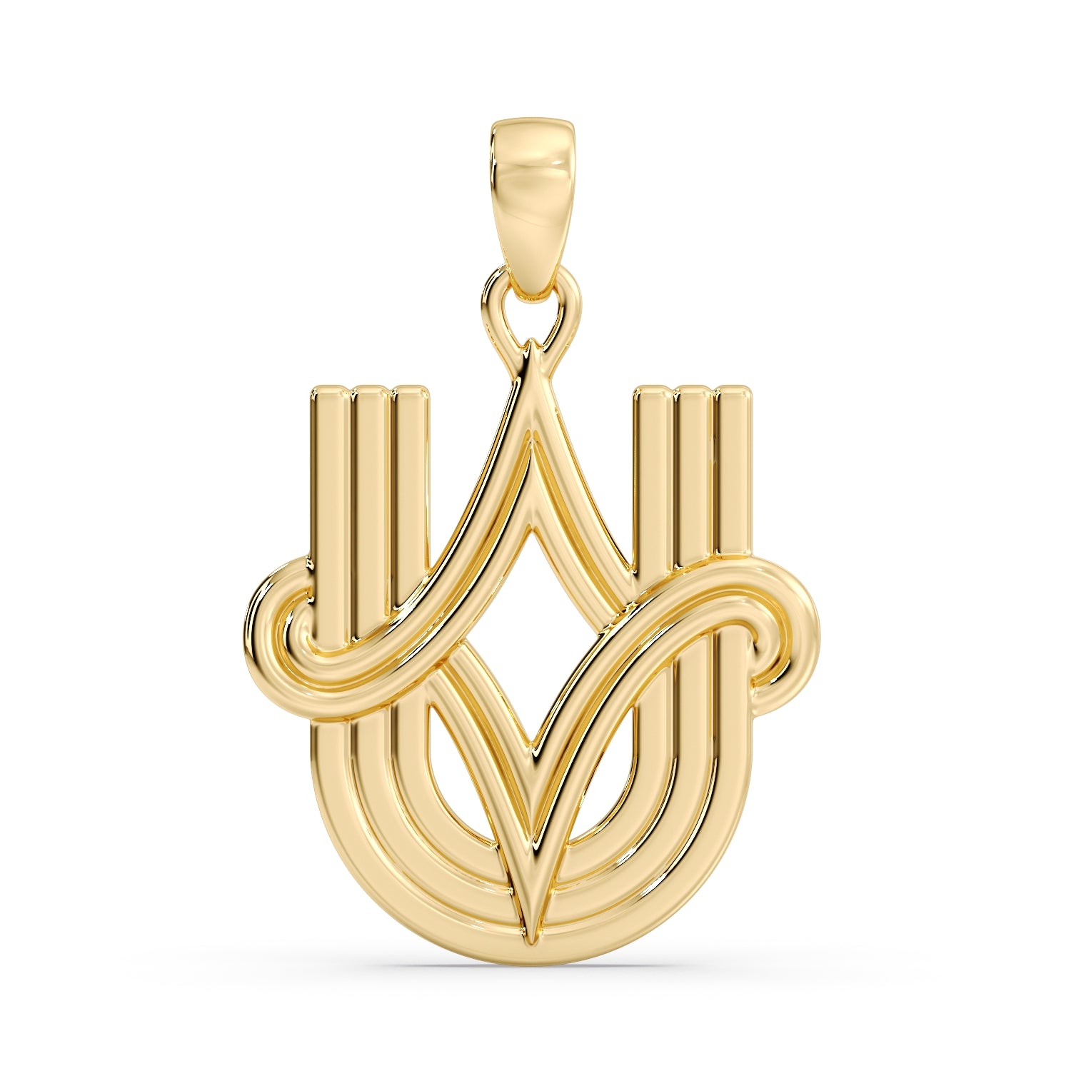 9ct Gold Youth U Pendant image 1