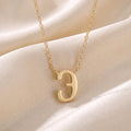 Glagolitic letter E (Jest) pendant necklace in 9ct yellow gold