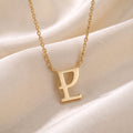 Glagolitic letter N (Naš) pendant necklace in 9ct yellow gold on silk