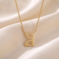Glagolitic letter O (On) pendant necklace in 9ct yellow gold on silk