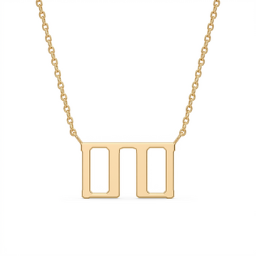 Glagolitic letter T pendant, technical view