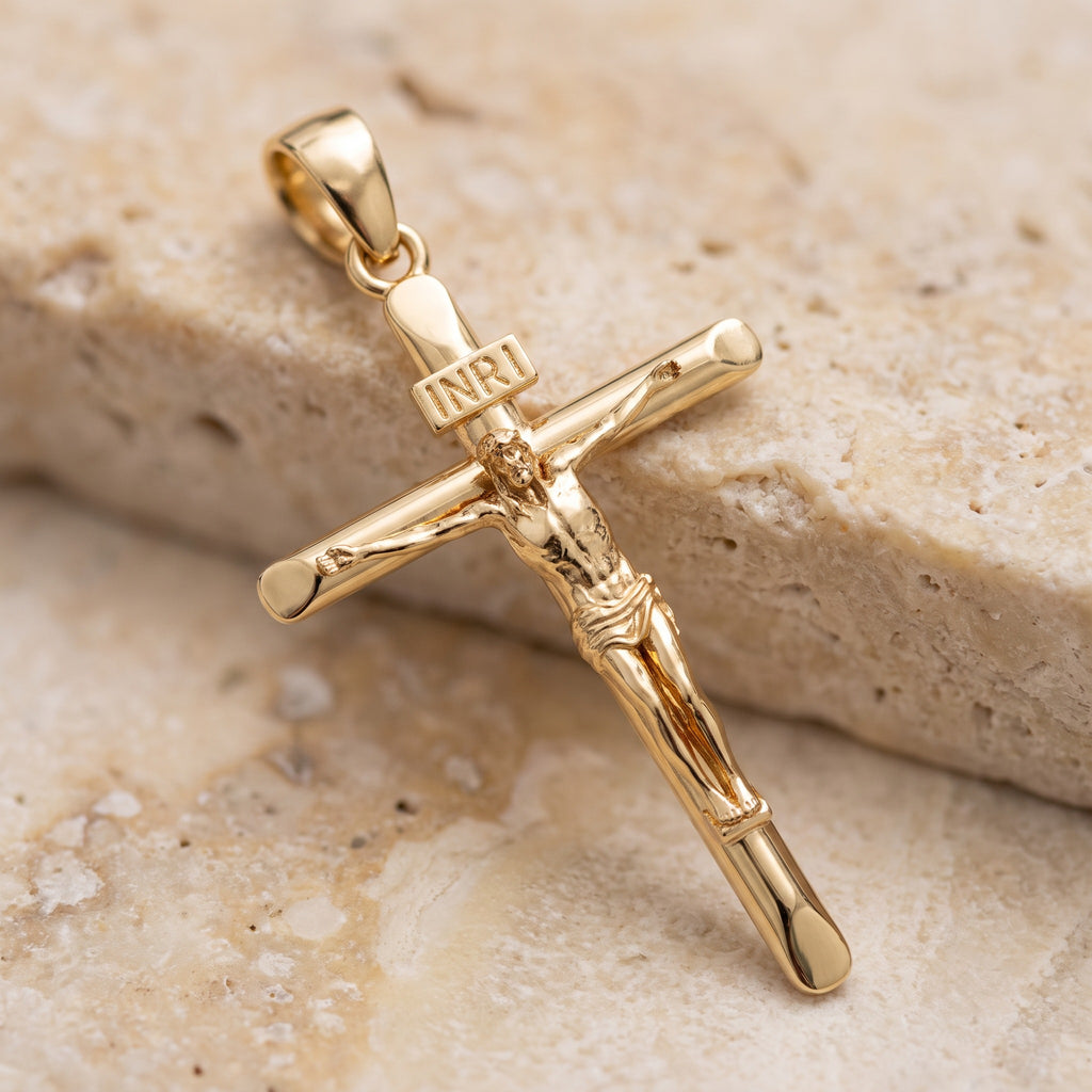 9ct Gold Crucifix - luxury lifestyle image