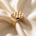 Gold GRB Signet ring - luxury lifestyle image