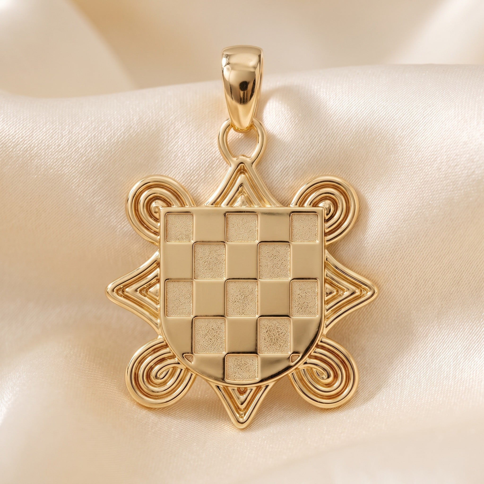 Gold HOS Croatian GRB Pendant - luxury lifestyle image