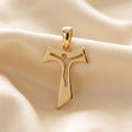 Gold Tau Catholic Cross - luxury lifestyle image