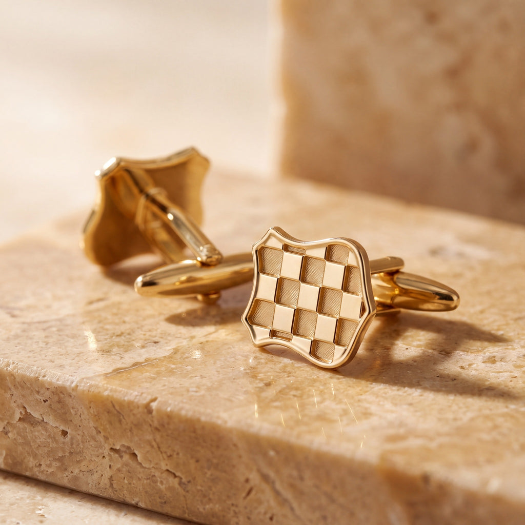 9ct Gold GRB Suit Cufflinks - luxury campaign image