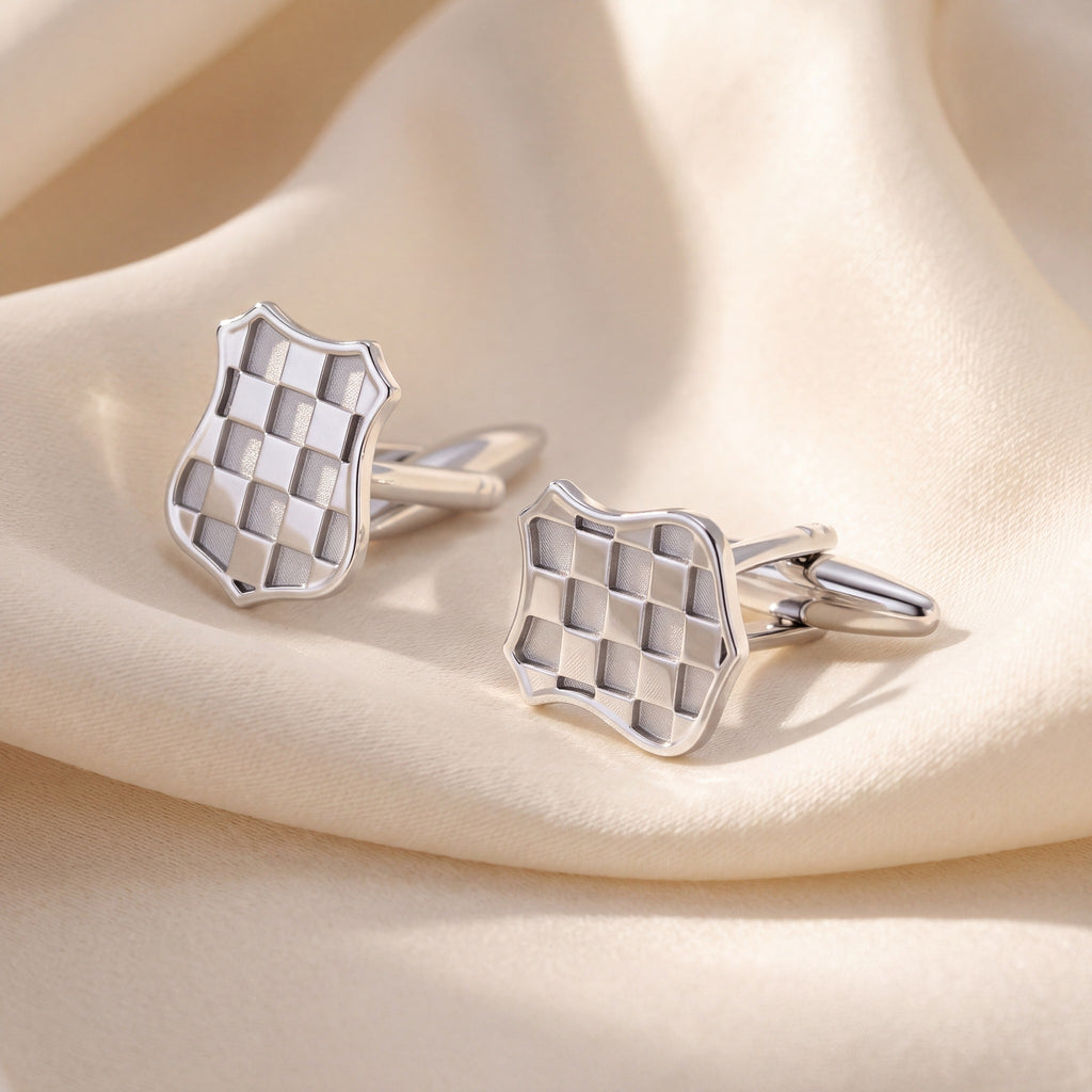 GRB Suit Cufflinks (Silver) - luxury campaign image