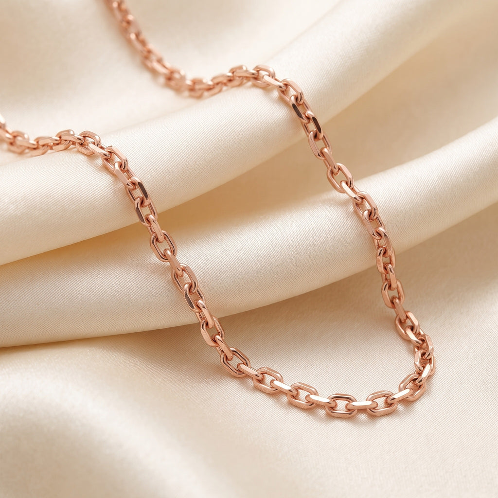 Diamond Cut Anchor Chain 2.20mm - Rose Gold - luxury lifestyle image