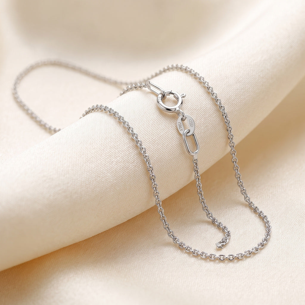 Cable Chain 0.90mm - White Gold - luxury lifestyle image