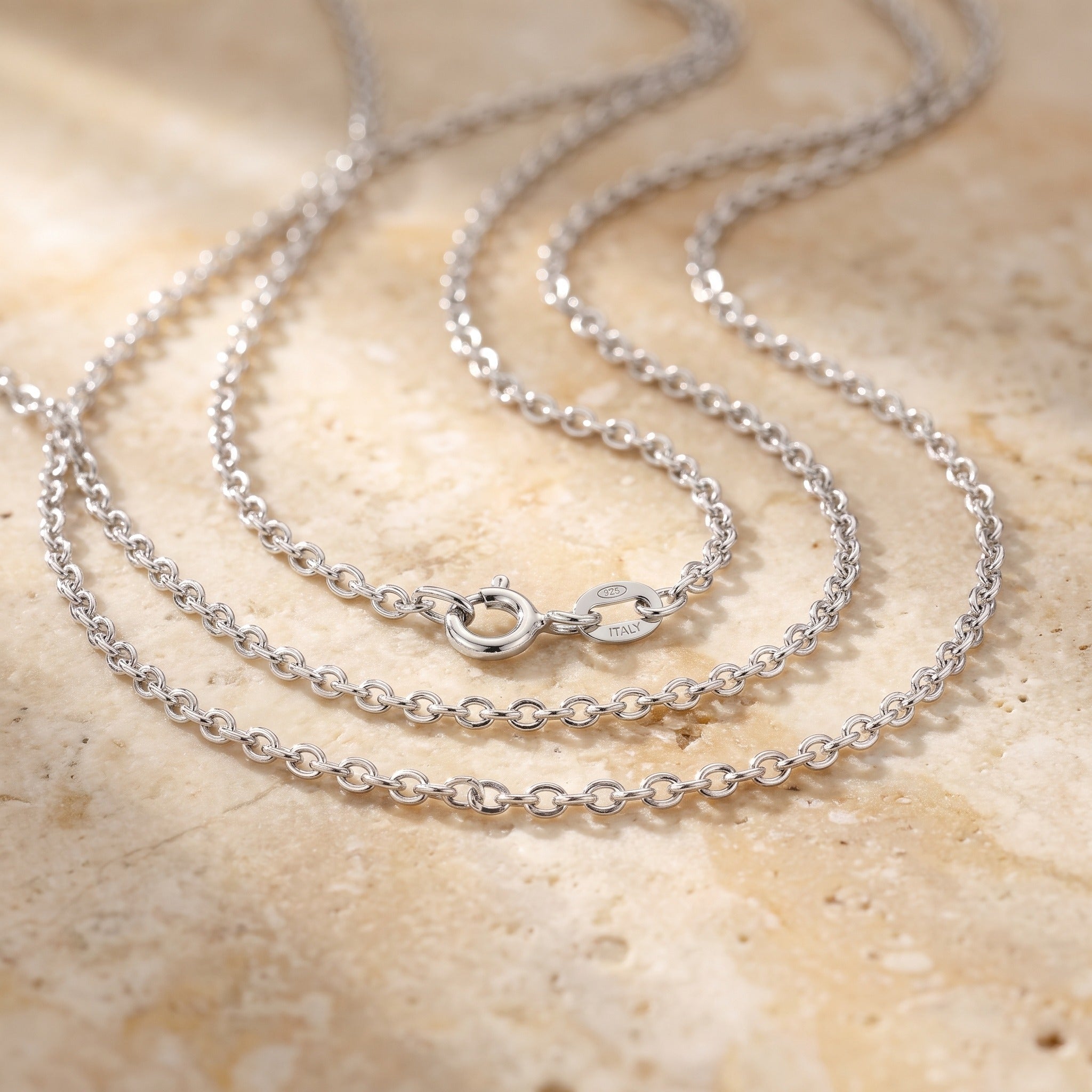 Cable Chain 1.58mm - White Gold - luxury lifestyle image