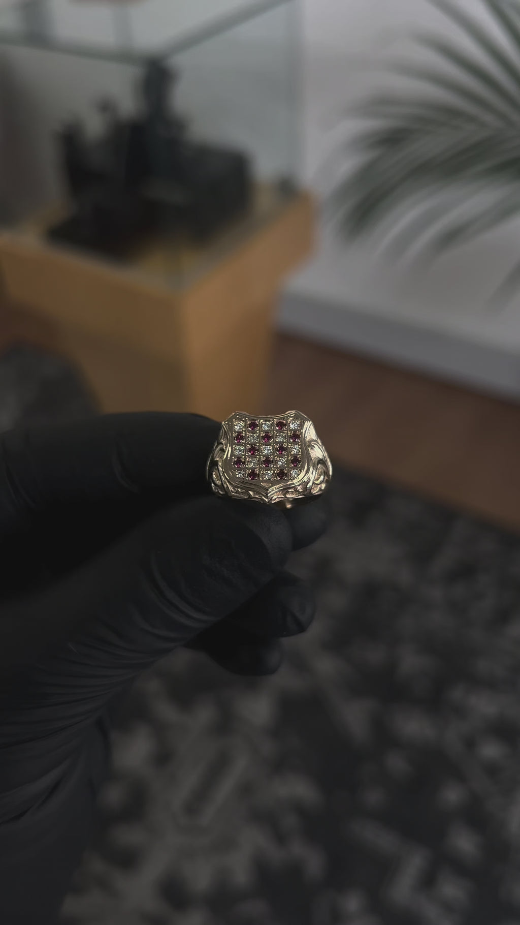 Men’s Gold Diamond & Ruby Classic GRB Ring