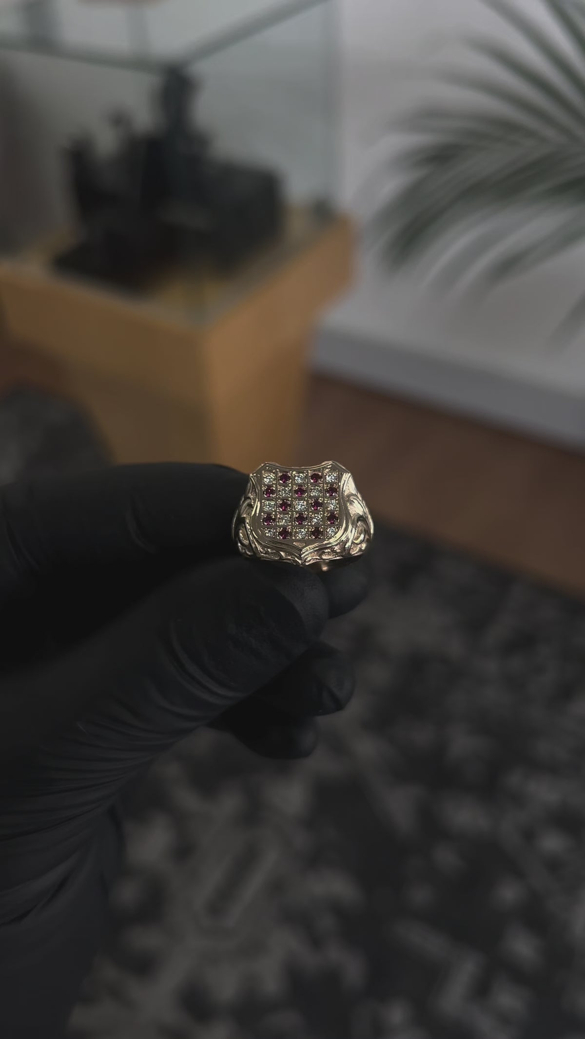 Men’s Gold Diamond & Ruby Classic GRB Ring