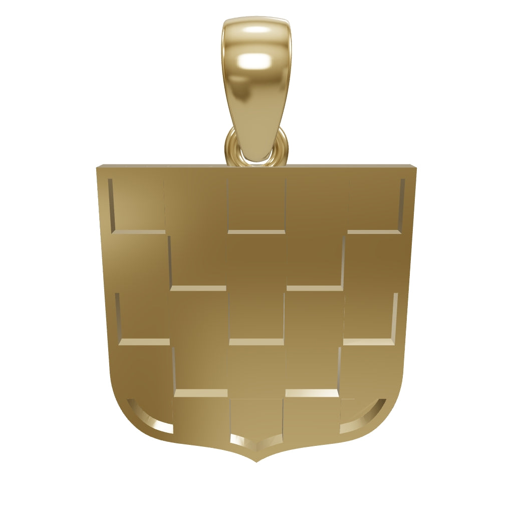 Interactive 3D model of the Hrvatski GRB Pendant, shown in 9ct yellow gold