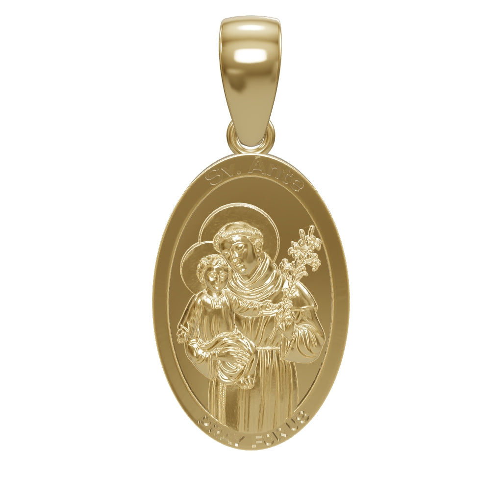Interactive 3D model of the 9ct Gold Sveti Ante medal, shown in 9ct yellow gold