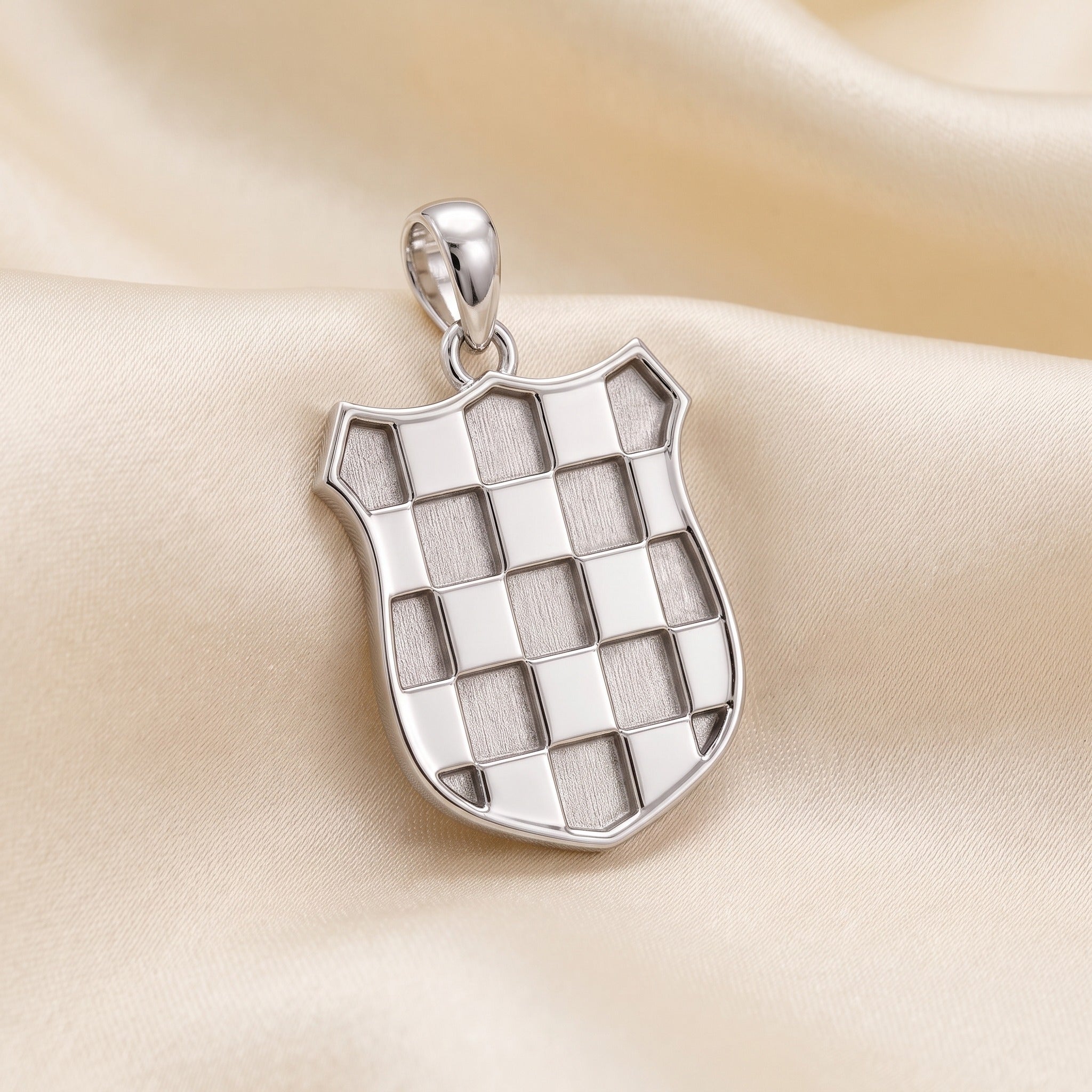9ct White Gold GRB Pendant - luxury lifestyle image