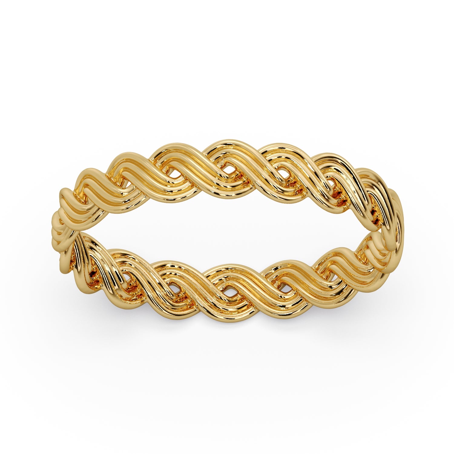 Women's Fine Pleter Ring in 9ct yellow gold