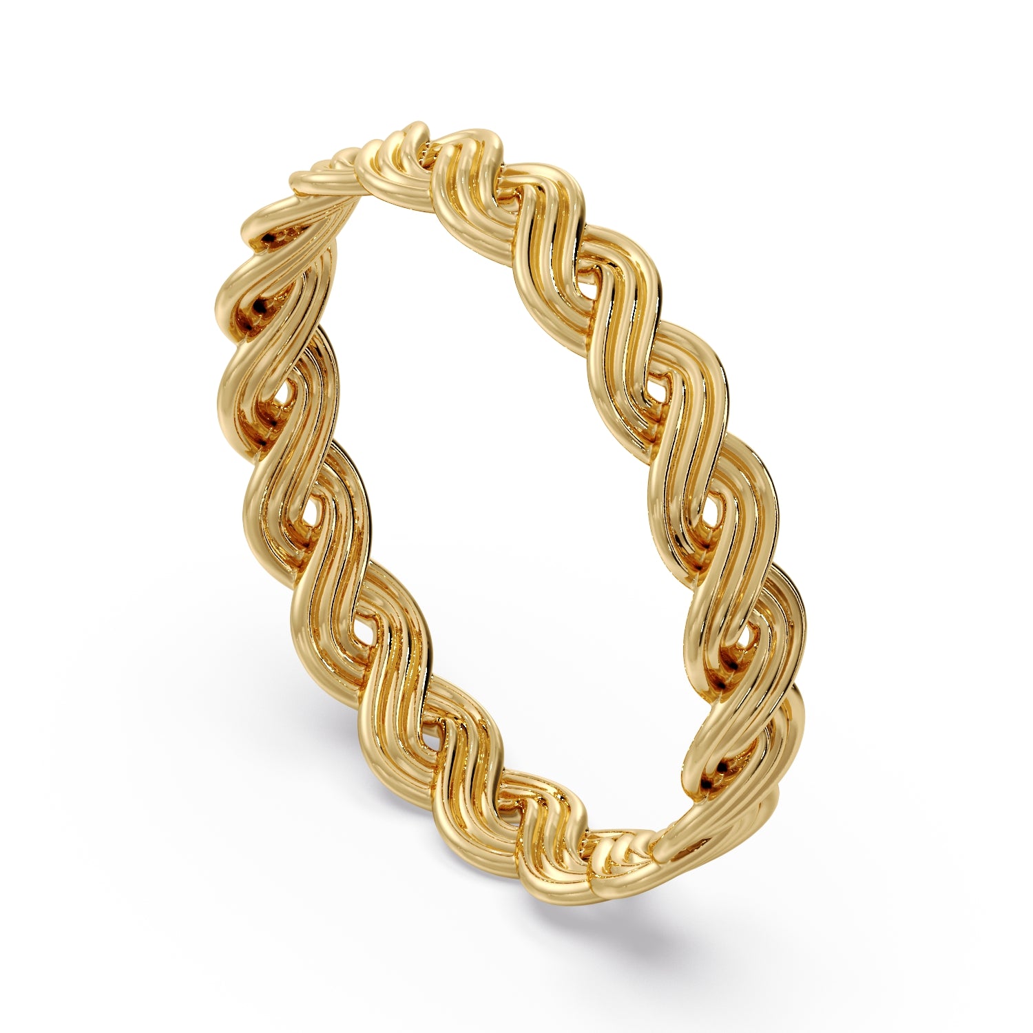 Women's Fine Pleter Ring in 9ct yellow gold