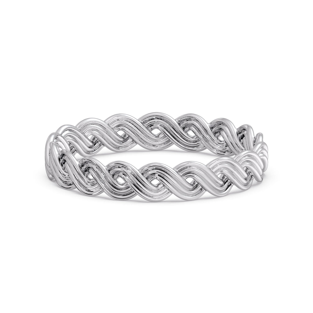 Women's Fine Pleter Ring in white metal