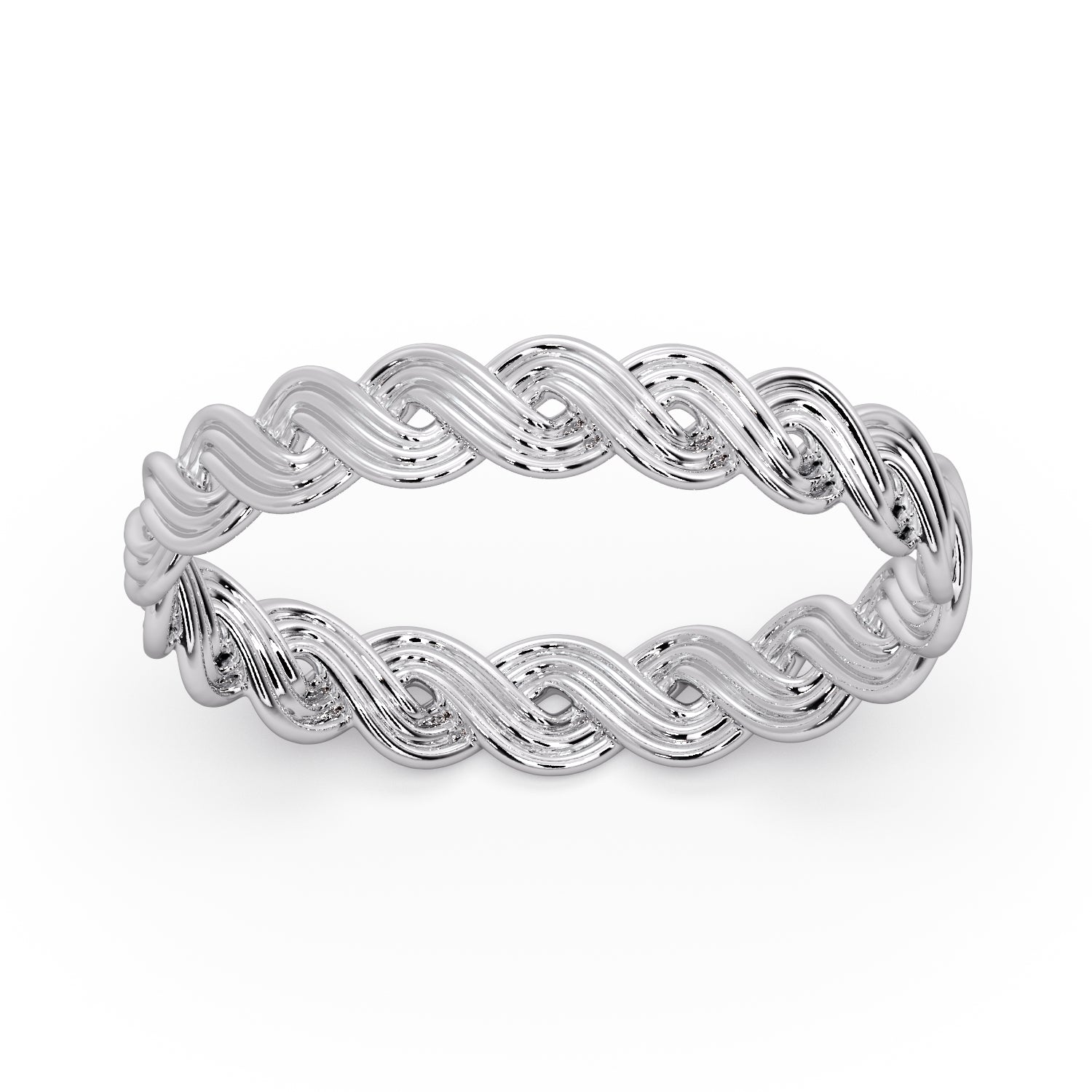Women's Fine Pleter Ring in white metal