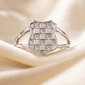 Women's SILVER Diamond GRB ring - luxury lifestyle image